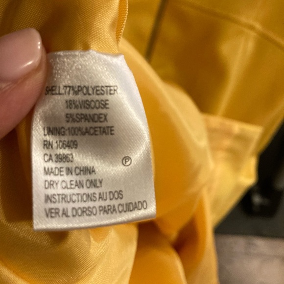 Tahari mustard color cap sleeve sheath dress - Picture 7 of 9